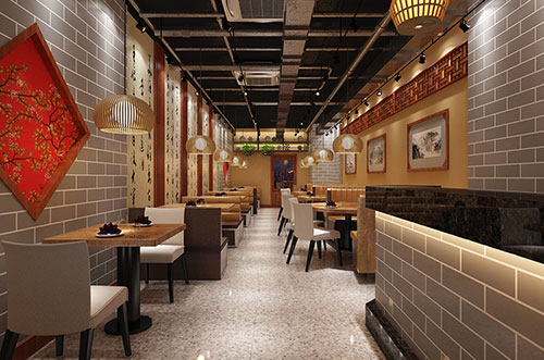 长沙传统中式餐厅餐馆装修设计效果图