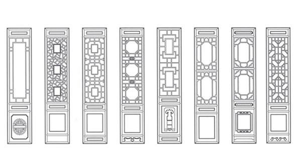 长沙喜迎门中式花格CAD设计图样式大全